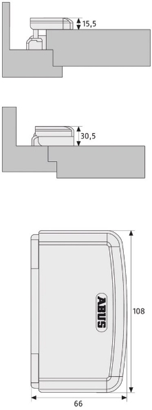 Afbeeldingen van ABUS Scharnierbeveiliger TAS112 skg2 wit