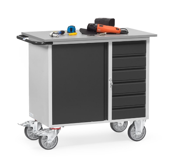 Afbeeldingen van fetra Werkplaatswagen van staalplaat 985x590mm