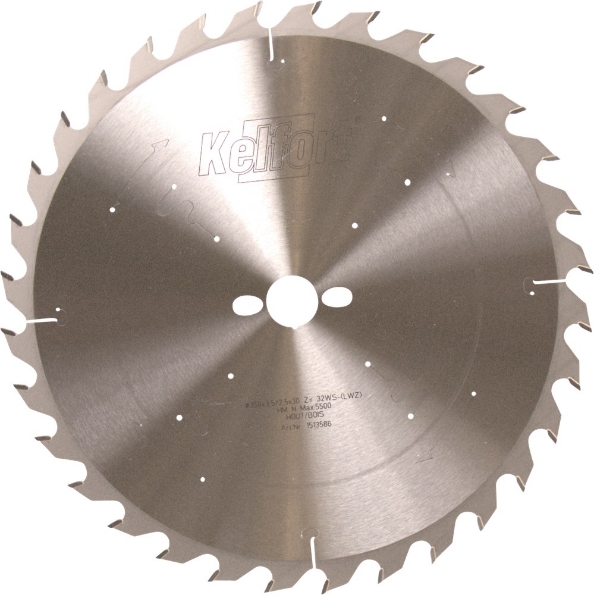 Afbeeldingen van Kelfort Cirkelzaagblad hard metaal, 350 x 3.5 mm, asgat 30 mm, 32 tanden, ws-lwz