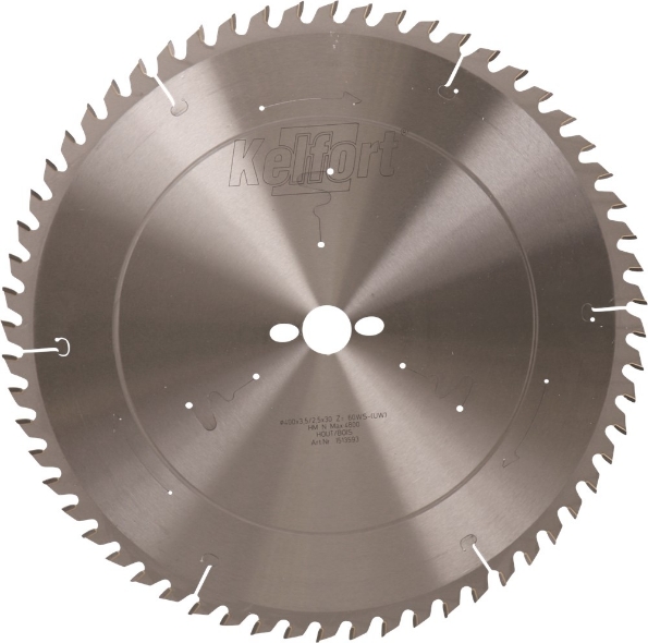 Afbeeldingen van Kelfort Cirkelzaagblad hard metaal, 350 x 3.5 mm, asgat 30 mm, 60 tanden, ws-uw