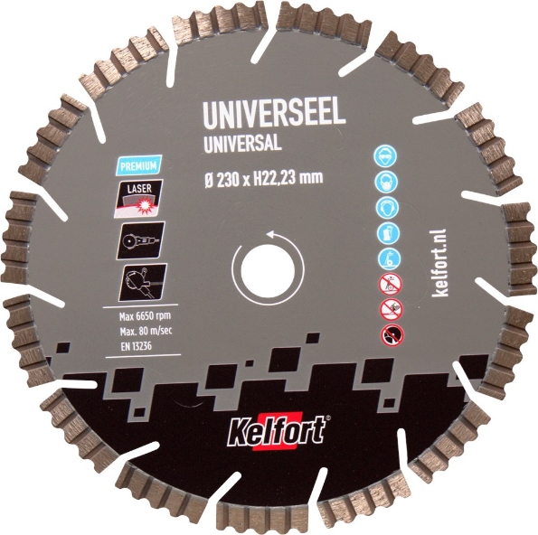 Afbeeldingen van Kelfort Diamantzaag universeel premium 230mm