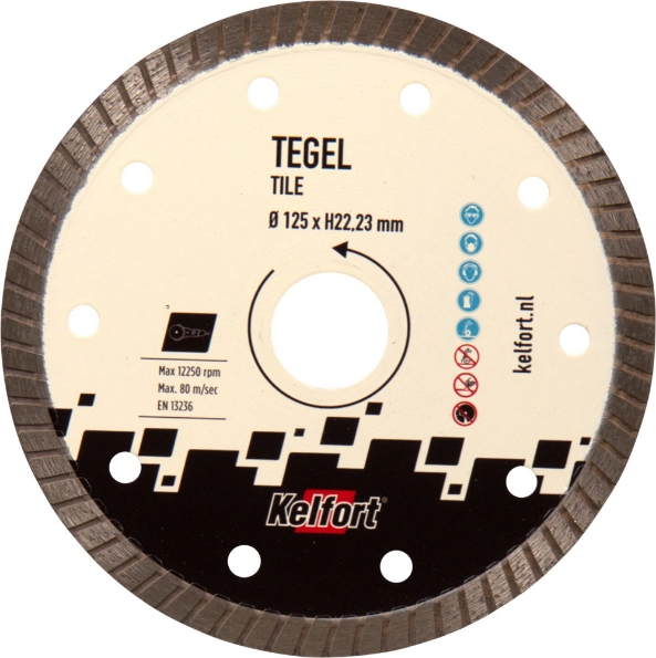 Afbeeldingen van Kelfort Diamantzaagblad tegels 125mm