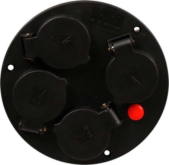 Afbeeldingen van Kelfort Contactplaat , 4 contactdozen, t.b.v. kabelhaspel er500