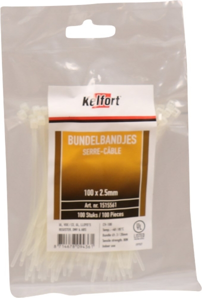 Afbeeldingen van Kelfort Bundelband, 100 x 2.5 mm, transparant
