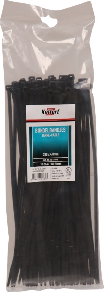 Afbeeldingen van Kelfort Bundelband, 280 x 4.8 mm, zwart