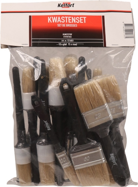 Afbeeldingen van Kelfort Kwastenpakket 25 stuks