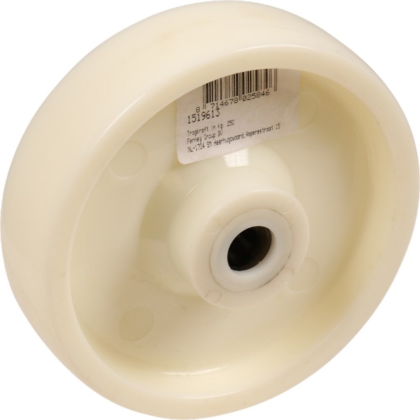 Afbeeldingen van Kelfort Wiel 125 mm met rollager wit pvc