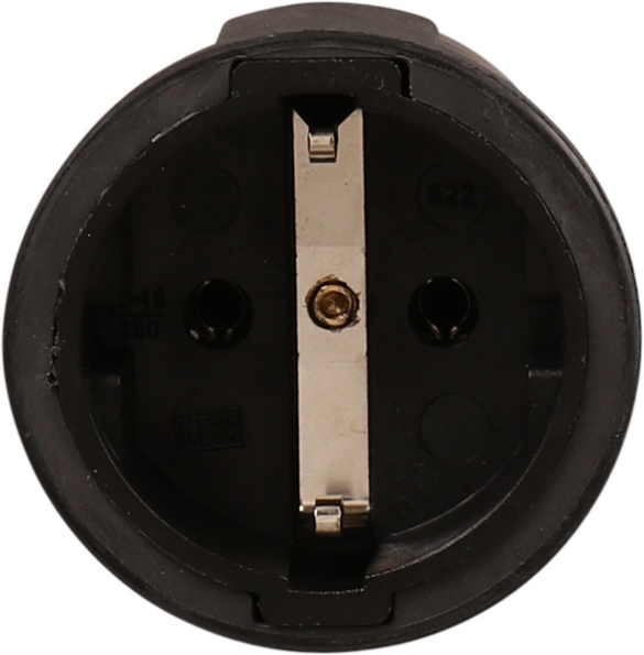 Afbeeldingen van Kelfort Contrastekker 16A. 250V. 2p+a zwart volrubber