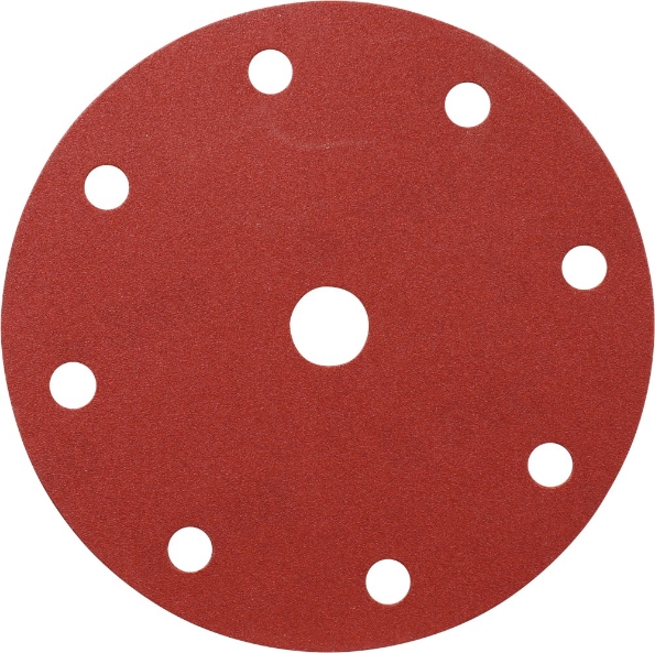 Afbeeldingen van Kelfort klitschuurschijf rood 9 gaten 150mm