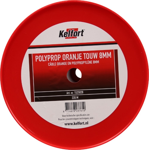 Afbeeldingen van Kelfort Polypropyleen touw Polyprop oranje 8mm