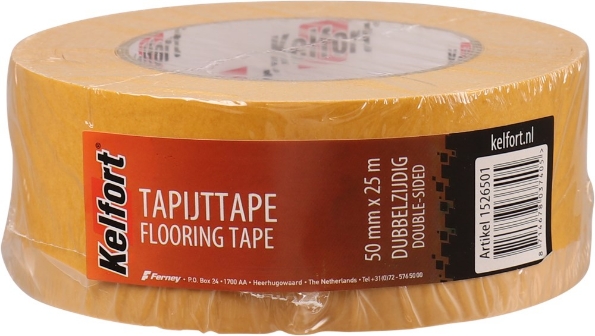 Afbeeldingen van Kelfort Dubbelzijdige tape TAPIJTTAPE 50mm x 25 meter