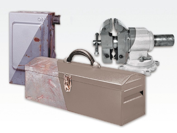 Afbeeldingen van RUST-OLEUM® Deklaag metallic Hard Hat zilver aluminium 500ml