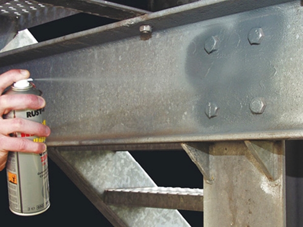 Afbeeldingen van RUST-OLEUM® Zinkspray Hard Hat Zinc, 500 ml, mat grijs  