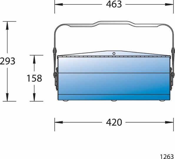 Afbeeldingen van GEDORE Gereedschapkist 3 vakken 1263 L 128x420x225mm
