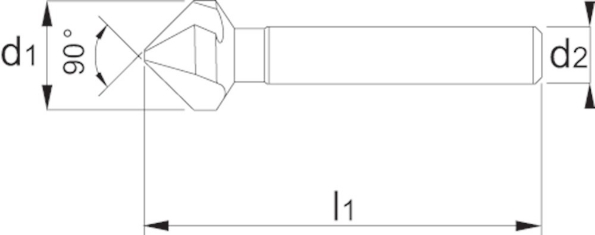 Afbeeldingen van Phantom Phantom HSS-E Verzinkboor DIN 335 C 90° 3 snijkanten 42.540- 31.0mm