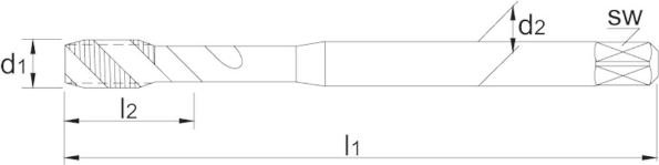 Afbeeldingen van Phantom Phantom HSS-E Machinetap DIN 371 Metrisch stoomontlaten roestvaststaal