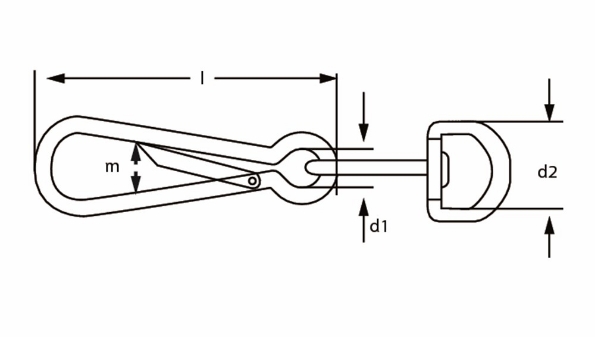 Afbeeldingen van DX Simplexhaak met wervel 40mm