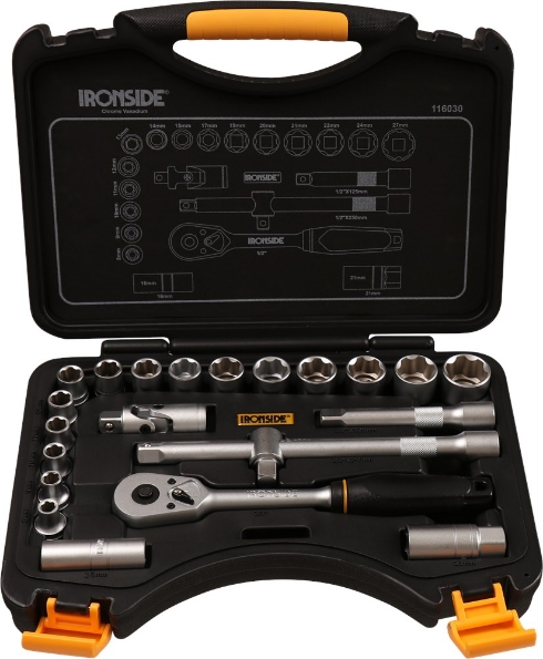 Afbeeldingen van Ironside Doppenset 1/2" 22 delig