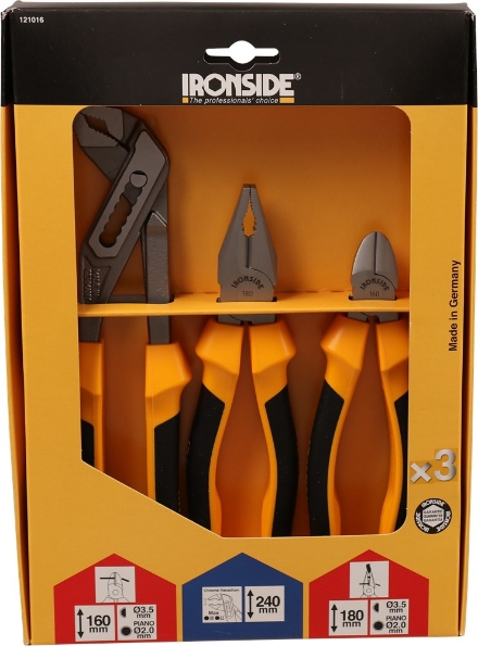 Afbeeldingen van Ironside Tangenset 3dlg 2-comp