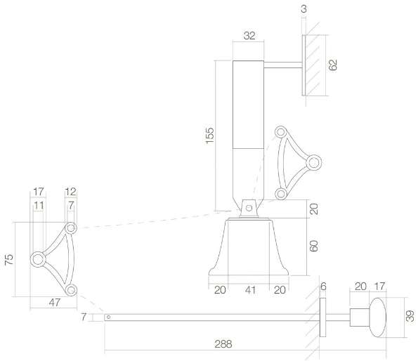 Afbeeldingen van INTERSTEEL Trekbel messing gelakt 3990