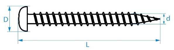 Afbeeldingen van QZ Spaanplaatschroeven panhead Pozidriv (staal gehard verzinkt) QZ 803 5,0x30