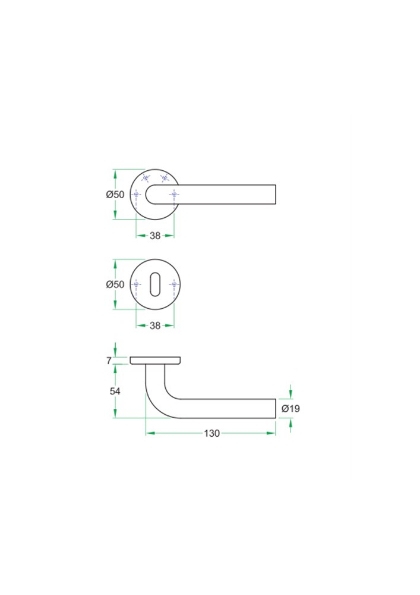 Afbeeldingen van Artitec RVS Woning Deurkruk, vast op rozet LITA