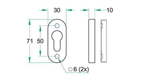 Afbeeldingen van Artitec krukgarnituur tessa rvs, vastdraaibaar, geveerd op rozet, proline