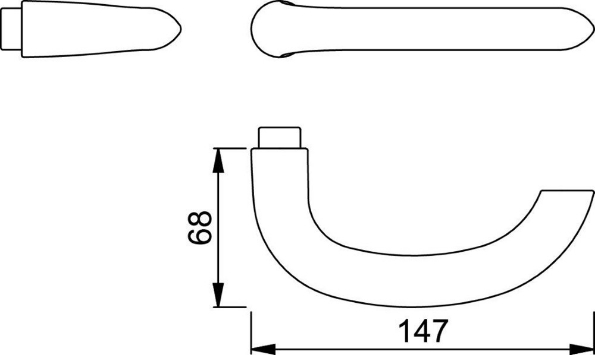 Afbeeldingen van HOPPE Deurkruk gatdeel Marseille 1138-LT F1