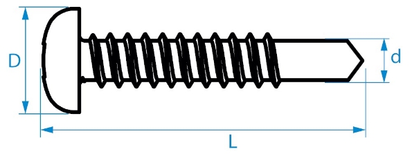 Afbeeldingen van QZ Zelfborende schroeven panhead binnenvierkant (staal gehard verzinkt) DIN7504M QZ 844 4,2x19