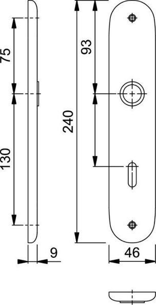 Afbeeldingen van HOPPE Langschild ovaal 273P sl+E874156 f1