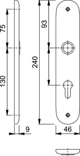 Afbeeldingen van HOPPE Langschild ovaal 273P pc55 f1