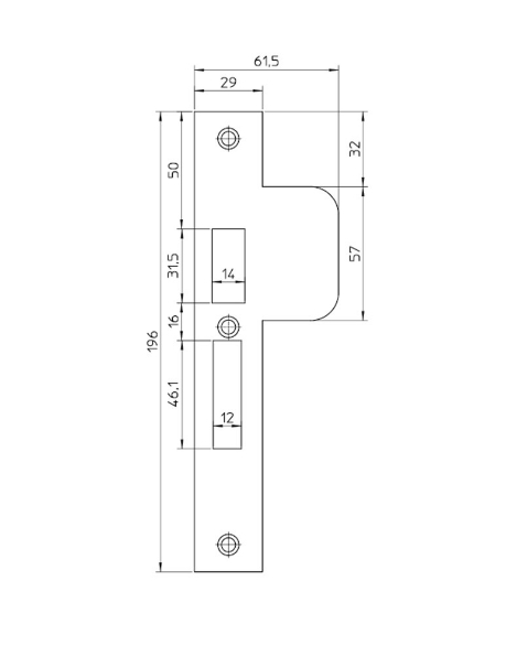 Afbeeldingen van Nemef Sluitplaat verlengde lip VP 4109/27 ls
