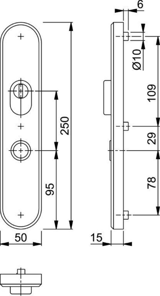 Afbeeldingen van HOPPE Veiligheidsschild buiten ovaal comfort 2236S-ZA PC72 F1