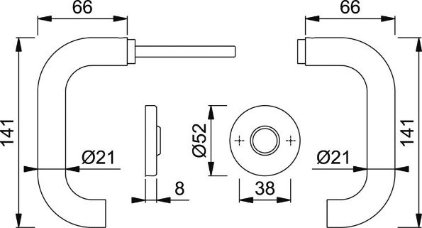 Afbeeldingen van HOPPE Deurkrukgarnituur Paris E138Z/42KV