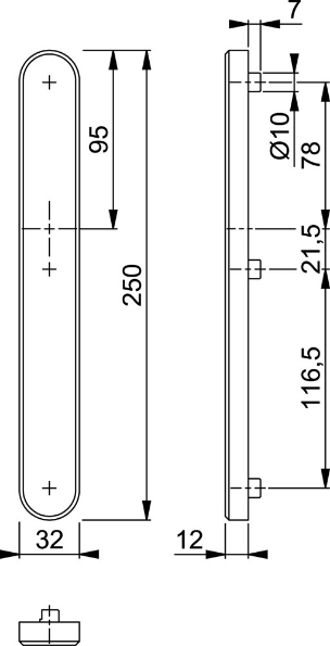 Afbeeldingen van HOPPE Veiligheidsschild buiten ovaal smal 3278 Geheel blind F1