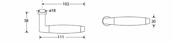 Afbeeldingen van Mi Satori Deurkruk Type: Ton glans nikkel/ebben