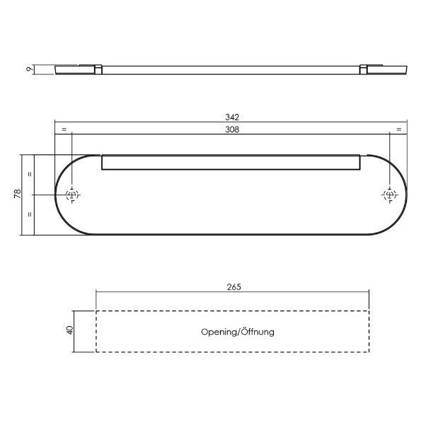 Afbeeldingen van INTERSTEEL Tochtwering ovaal messing getrommeld 4015