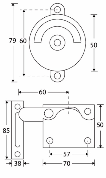 Afbeeldingen van Wallebroek Vrij - bezet overslag Elegant glans nikkel