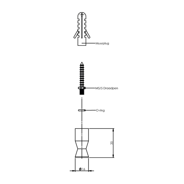 Afbeeldingen van INTERSTEEL Handdoekhaakje trapezium rvs geborsteld 7634 aqua