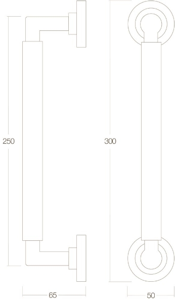 Afbeeldingen van INTERSTEEL Deurgreep Bau-Stil 300 mm oud grijs 4261