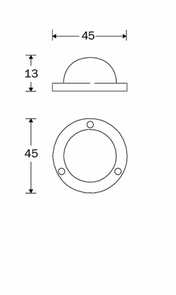 Afbeeldingen van Mi Satori Moerkap 45 mm mat chroom