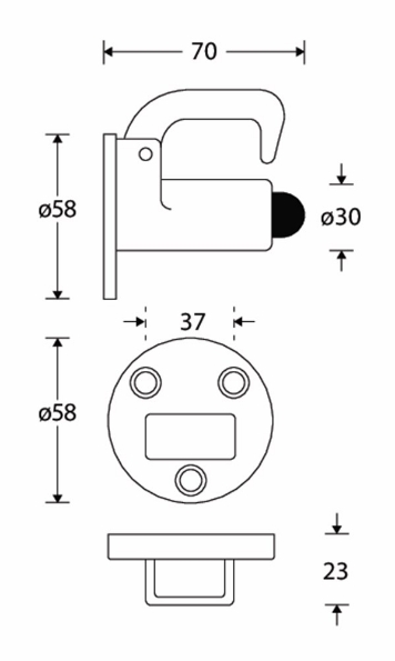 Afbeeldingen van Mi Satori Deurvastzetter Elegant mat zwart