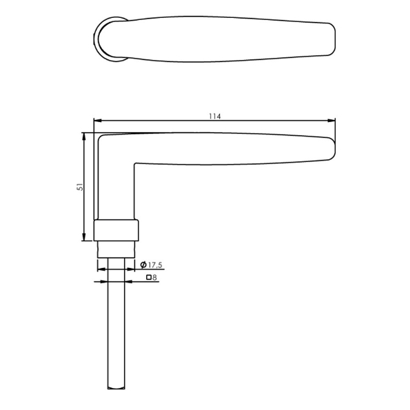 Afbeeldingen van INTERSTEEL Deurkruk Sophie mat zwart 0225