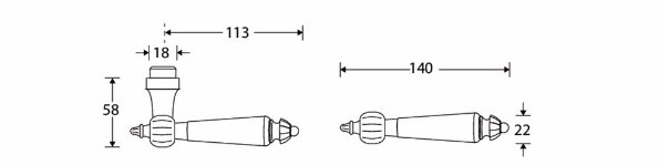 Afbeeldingen van Mi Satori Deurkruk Nouveau messing/nikkel/ebben