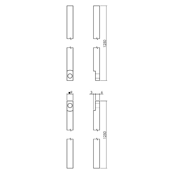 Afbeeldingen van INTERSTEEL Stangenset raamespagnolet chroom 5620