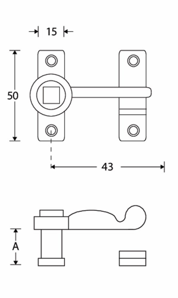 Afbeeldingen van Wallebroek Raamwervel Elegant 0mm glans nikkel