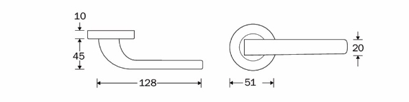 Afbeeldingen van Cardea Krukgarnituur Retto messing glans nikkel