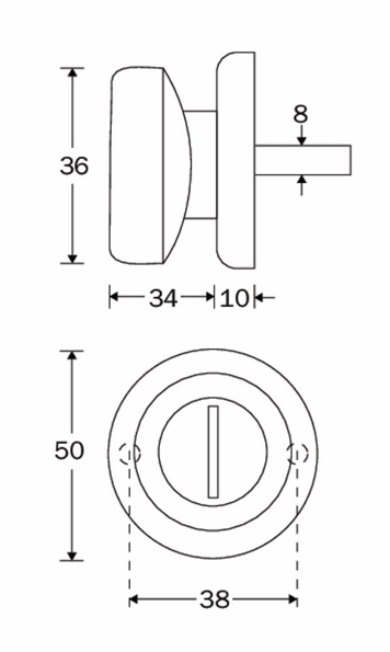 Afbeeldingen van Cardea Vrij - bezet garnituur Cardea glans nikkel