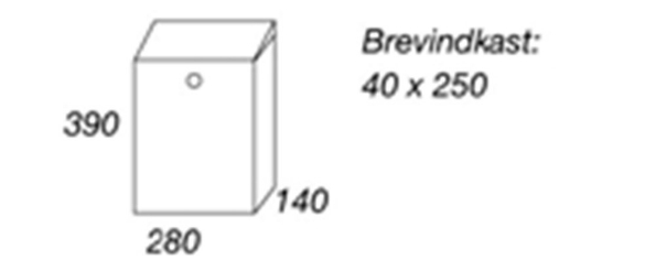 Afbeeldingen van Allux Brievenbus 200 Wit