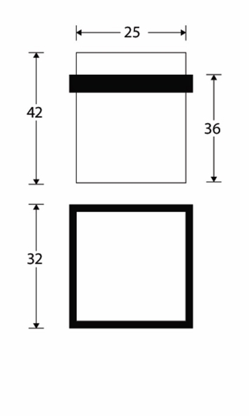 Afbeeldingen van Mi Satori Deurstopper Vierkant mat chroom
